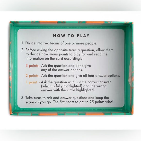 Iconic Women Trivia Card Game - Orange and Green - Picture 4 of 4